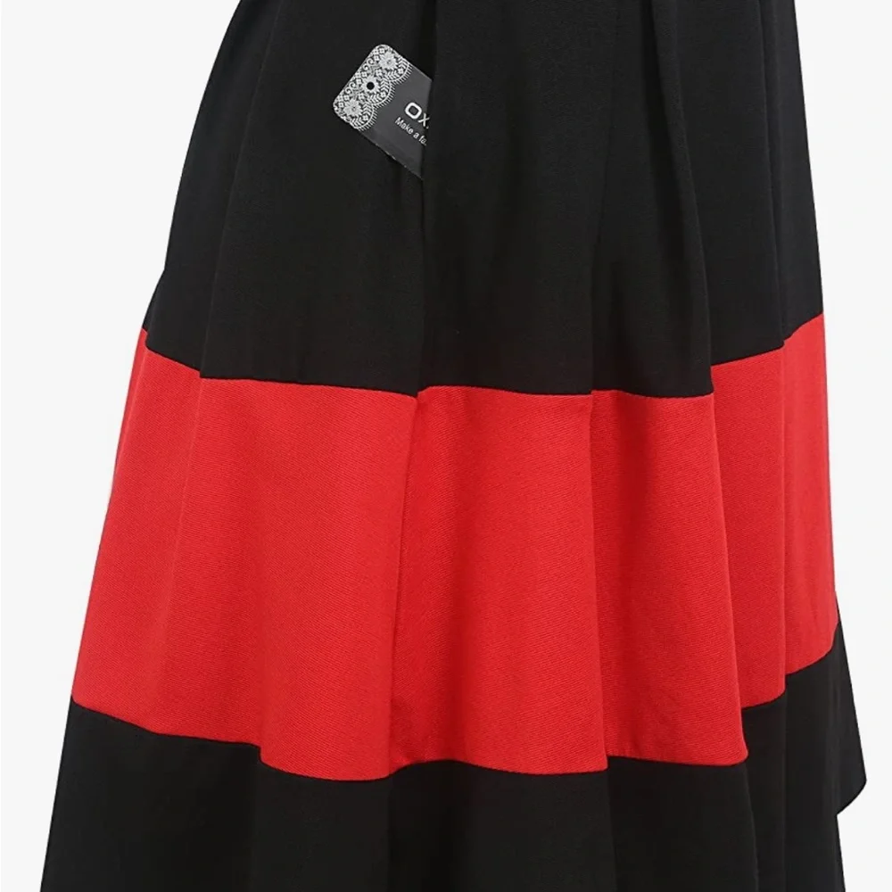 oxiuly Women's Vintage Half Sleeve Dress with Pockets - Picture 3 of 3